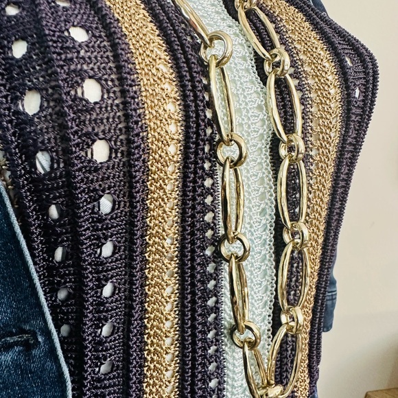 Chicos long length for necklace, flawless, two strand gold tone fall colors NWOT - Picture 3 of 10